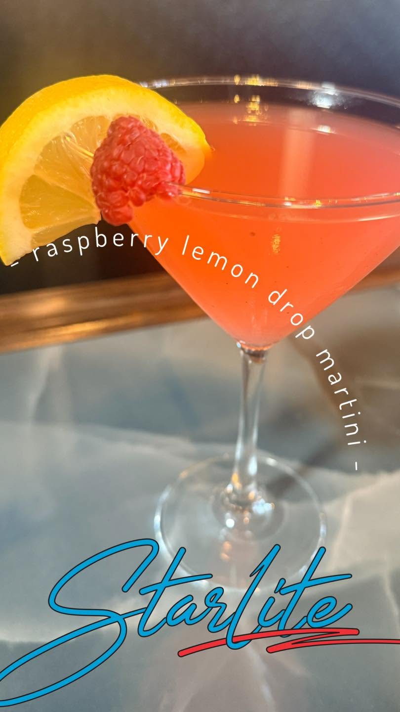 Raspberry lemon drop martini